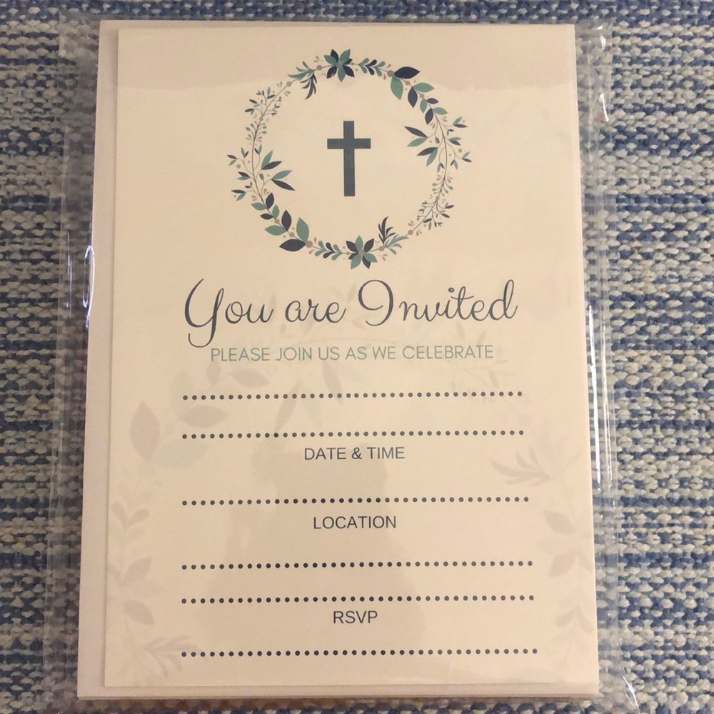15 invitations with envelopes